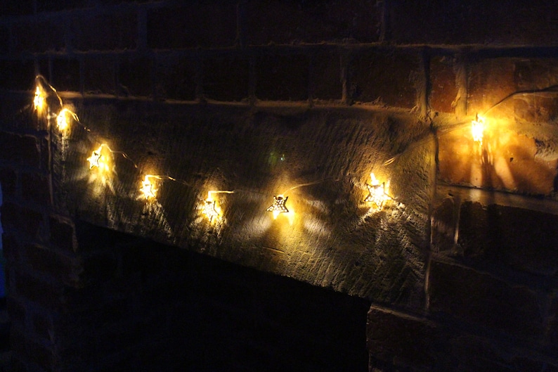 Gold Moroccan Star Lights Fairy Lights Battery Powered Etsy