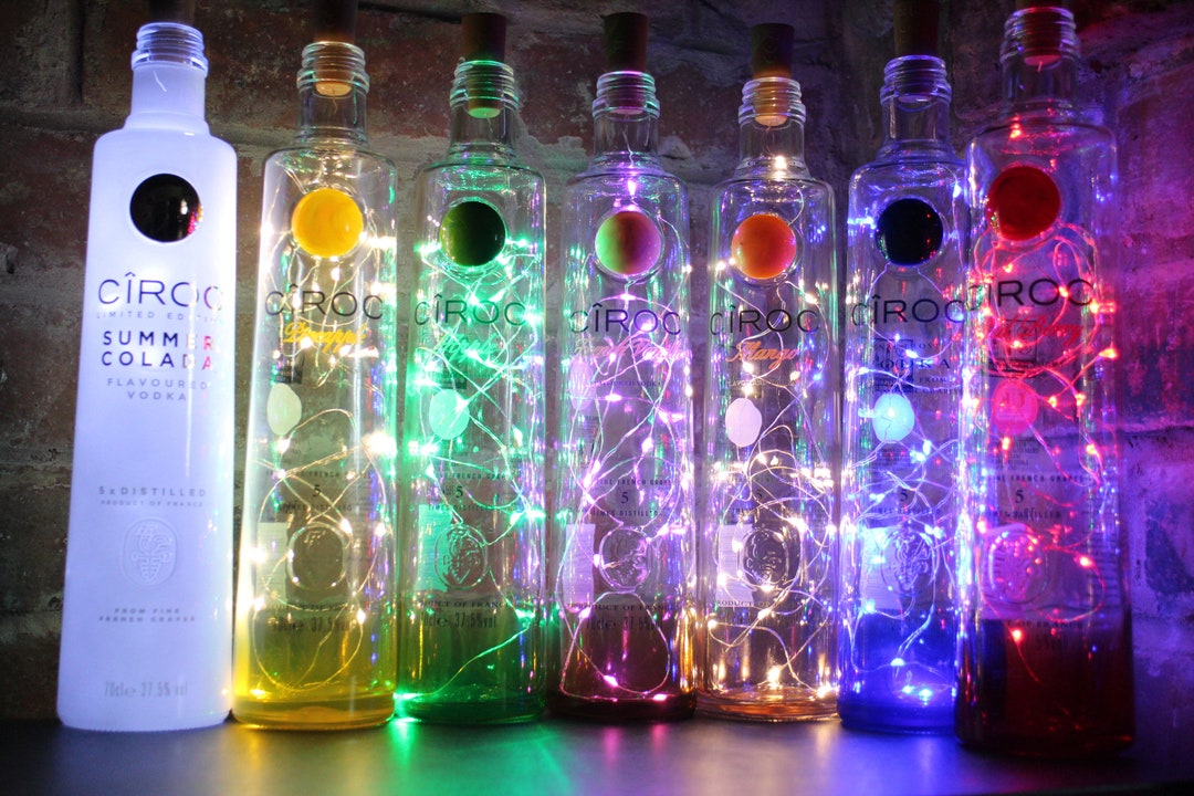 huh Vanding når som helst Ciroc Vodka Bottle Lamp 20 LED Lights Upcycled Booze Lamp - Etsy
