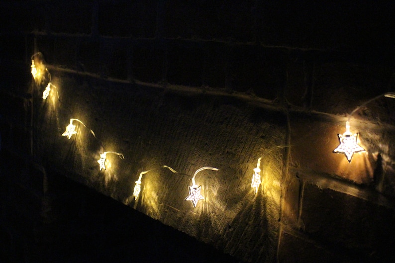 Gold Moroccan Star Lights Fairy Lights Battery Powered Etsy