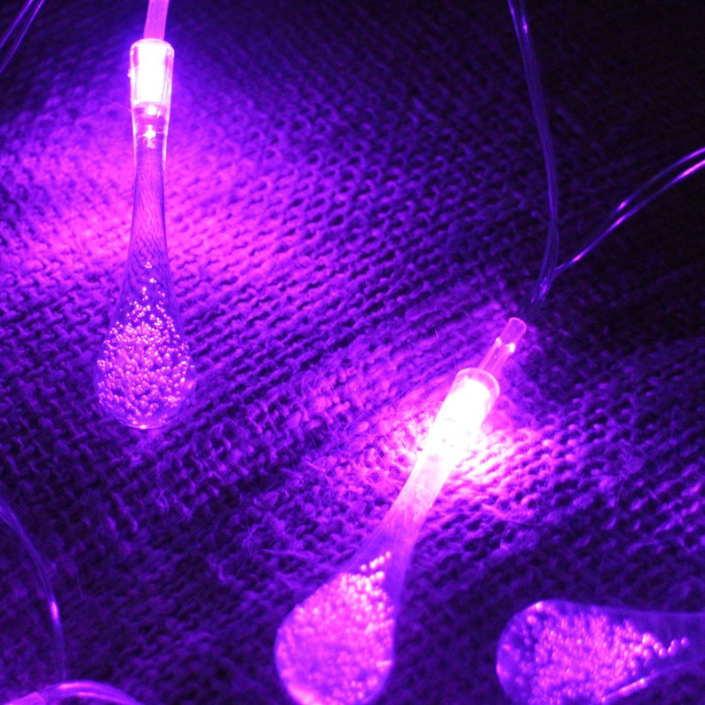 Purple Icicle Lights Fun Fairy Lights Battery Powered Ideal Etsy UK