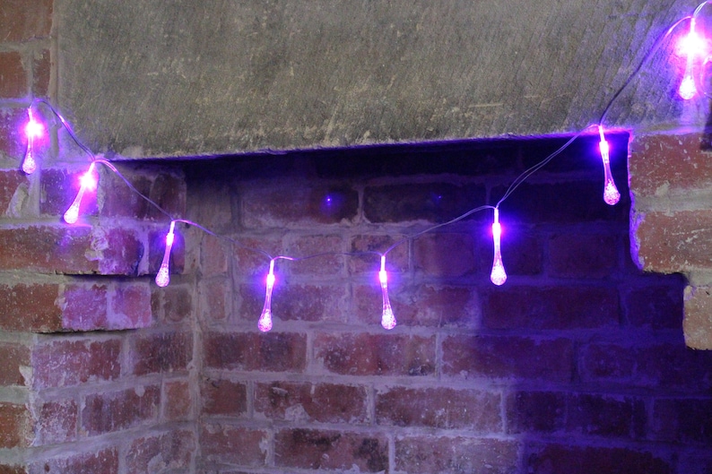 Purple Icicle Lights Fun Fairy Lights Battery Powered Ideal Etsy UK