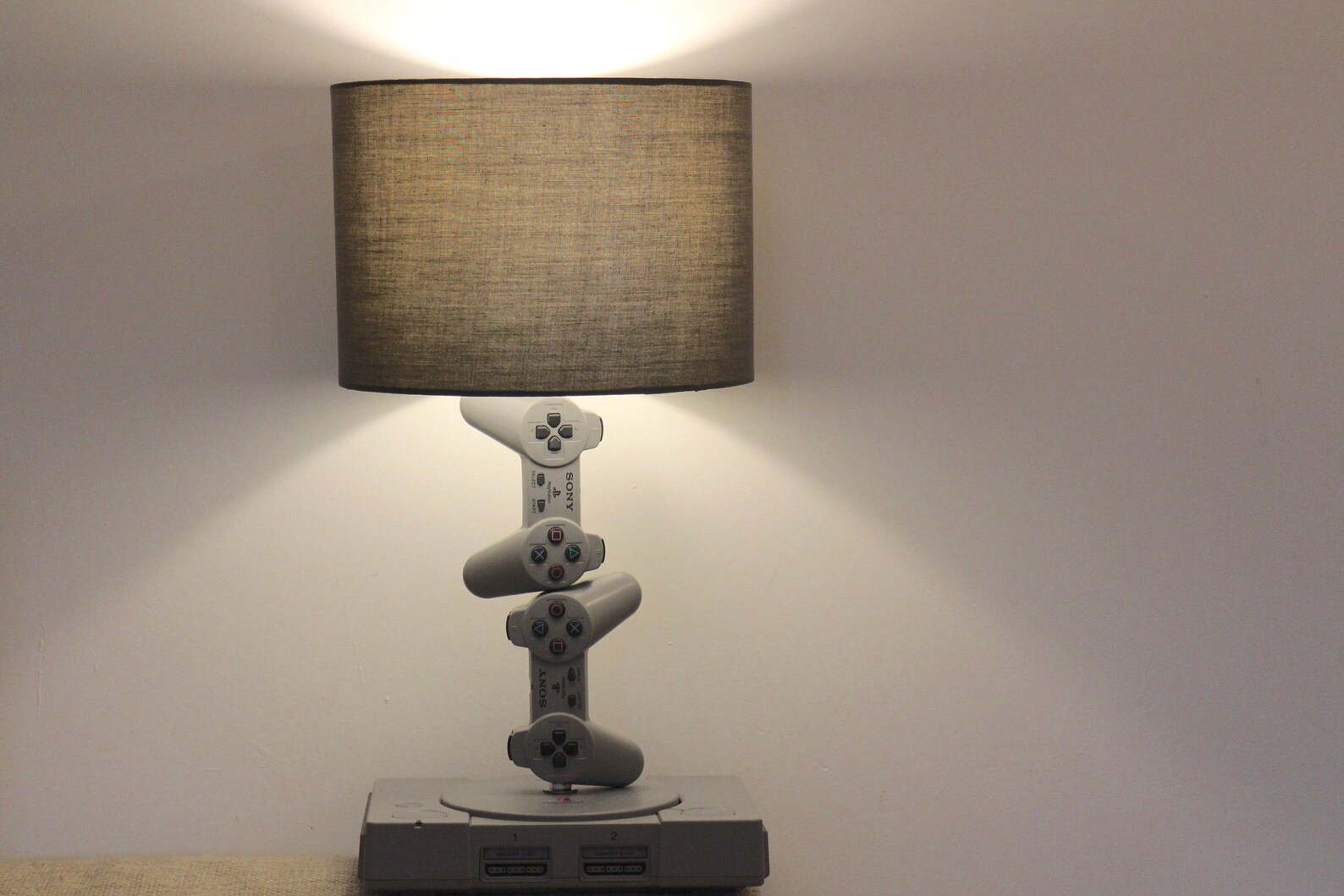Ultimate Gamers Lamp Playstation 1 lamp with Grey Shade Etsy