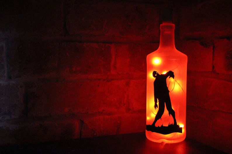 Light Silhouette Bottle Lamp with lights