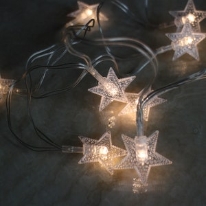 Clear Star Christmas Lights Fairy Lights Battery Powered - Etsy