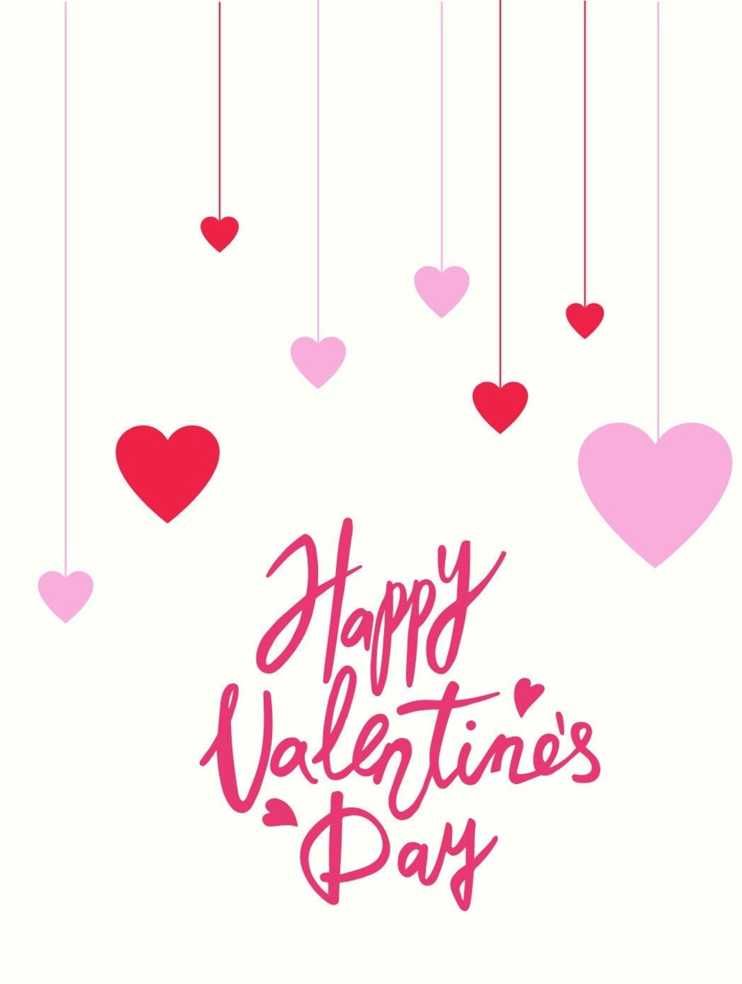 Happy Valentine s Day Printable Card Simple And Elegant Easy Download And Print Card Template