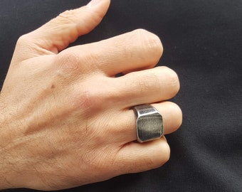 Punk Rock Silver Steel Vintage look Biker Unisex Gothic Alex Stainless Steel Men Ring Unisex Statement Jewellery Gift for him her