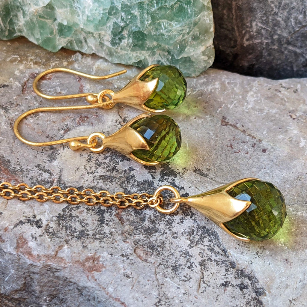 Peridot Jewelry Set Etsy Australia