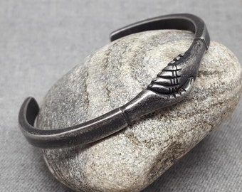 Men's Bracelet. Black Steel. Silver. Oxidised Steel Bangle. STEEL Bracelet INKACREATIONS. Unisex. Men & Women Bracelet.Men Bracelet. Gift