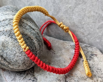 EXINOX Pulsera Tibetana De Hilo De Cera Impermeable – Macramé Hecho A Mano, Ajustable, Para Hombre Y Mujer, Cuerda De La Suerte