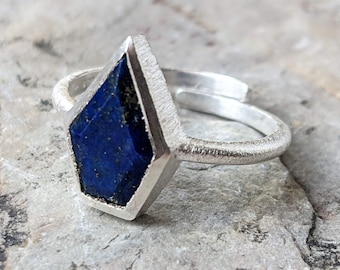 Ring for Women. Silver Ring. Birthstone. Gemstone. Ring for Her. Adjustable ring. Lapis Lazuli ring. Friendship. Mother Daughter gift