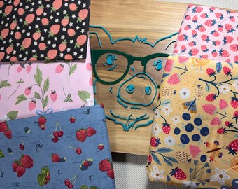 Fundas reversibles para arnés Pavlik - x7 - fresas fruta de fresa