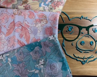 Fundas reversibles para arnés Pavlik - x7 - diseño floral princesa