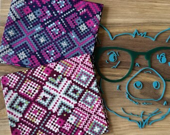 Fundas reversibles para arnés Pavlik - x7 - cuadrados aztecas geométricos
