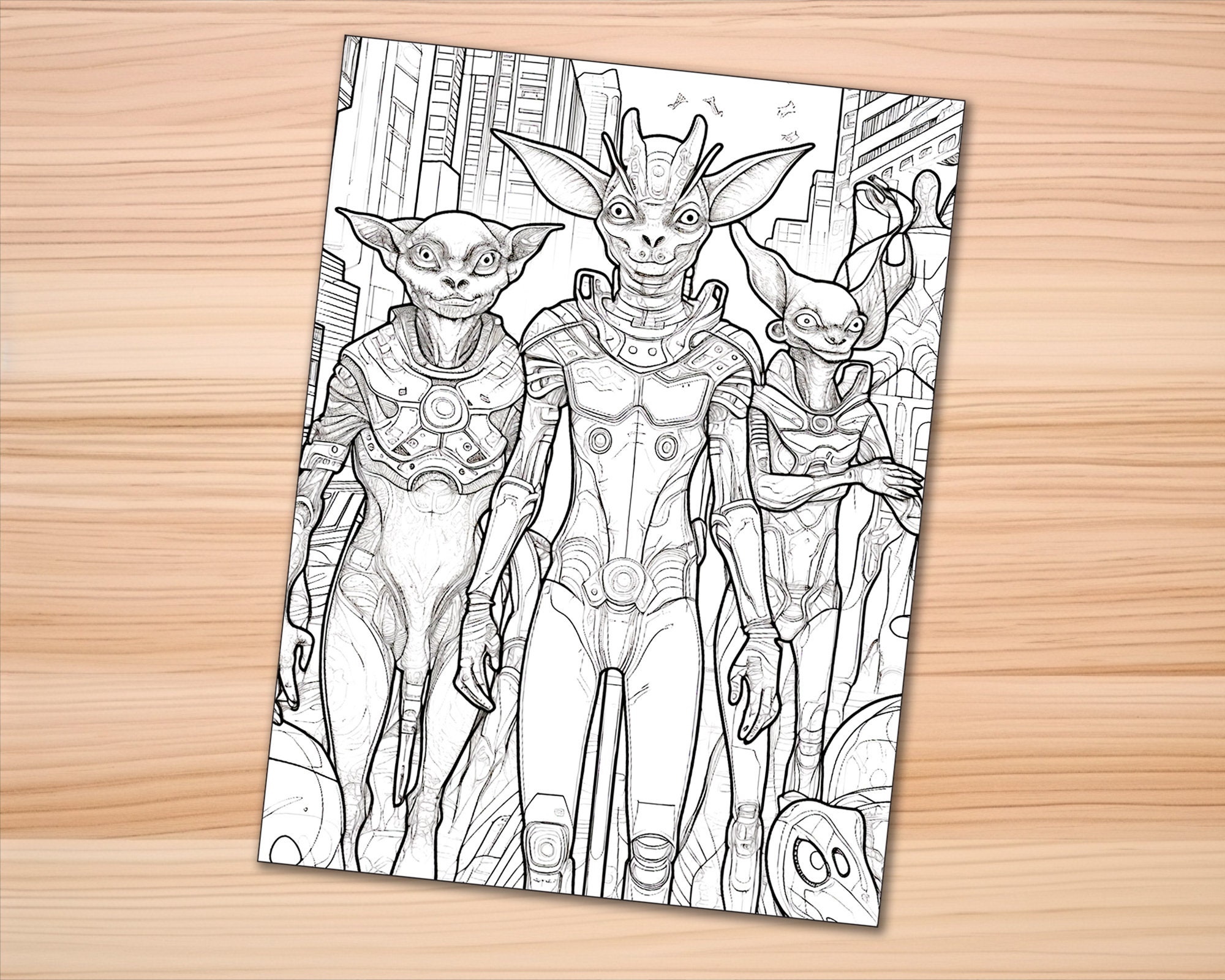 38 Alien Worlds Coloring Pages for Adults Amazing Adult - Etsy