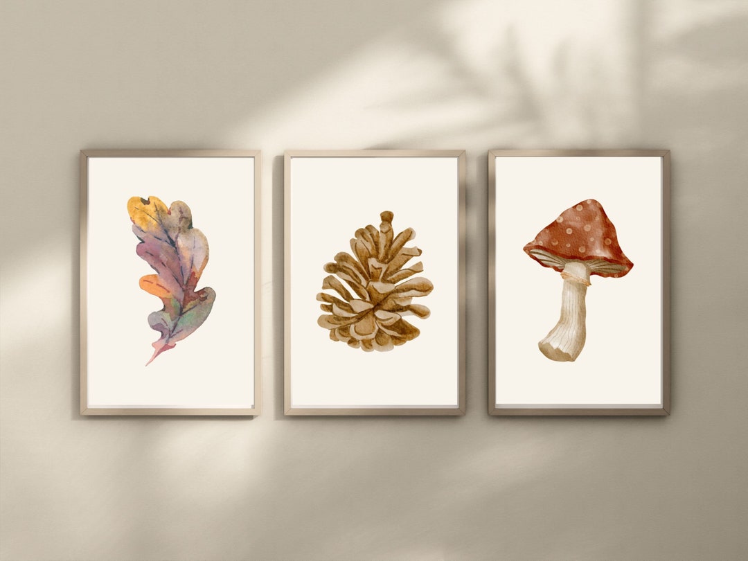 Autumn Watercolor Set of Three Art Print, Set of 3 Fall Printable Art ...