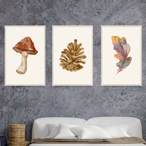 Autumn Watercolor Set of Three Art Print, Set of 3 Fall Printable Art ...