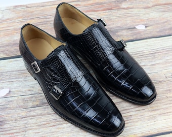 Buy Belly Genuine Leather Men's Double Monk Strap Dress Shoes