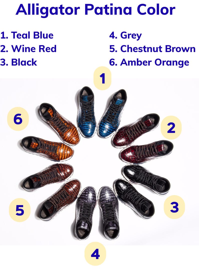 Genuine Leather Men’s Derby Perforated Lace-Up Dress Shoes Patina Alligator Men Shoes Size 7-14US image 2