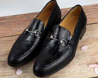 Belly Genuine Leather Mens Slip-on Loafers Business Shoes Black ...
