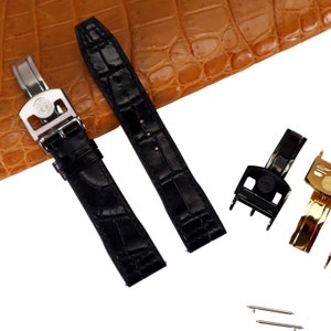 Genuine Leather Watch Strap for lWC, Replacement Watch Strap for lWC, Used With lWC Folding Deployment Clasp Buckle, Quick Release Pins
