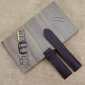 Leather Handmade Watch Strap Replacement Watch Strap Band Handmade 24, 23, 22, 21, 20, 19, 18, 17, 16, 15, 14mm,(15 Colors Available)