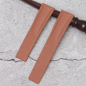 Genuine Leather Watch Strap for Tag-He, Replacement Tag-He Watch Band, Used With Folding Deployment Clasp Buckle