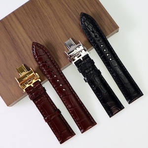 Genuine Leather Watch Strap for L0NG INES, Replacement Watch Strap, Used With L0ngines Folding Deployment Clasp Buckle