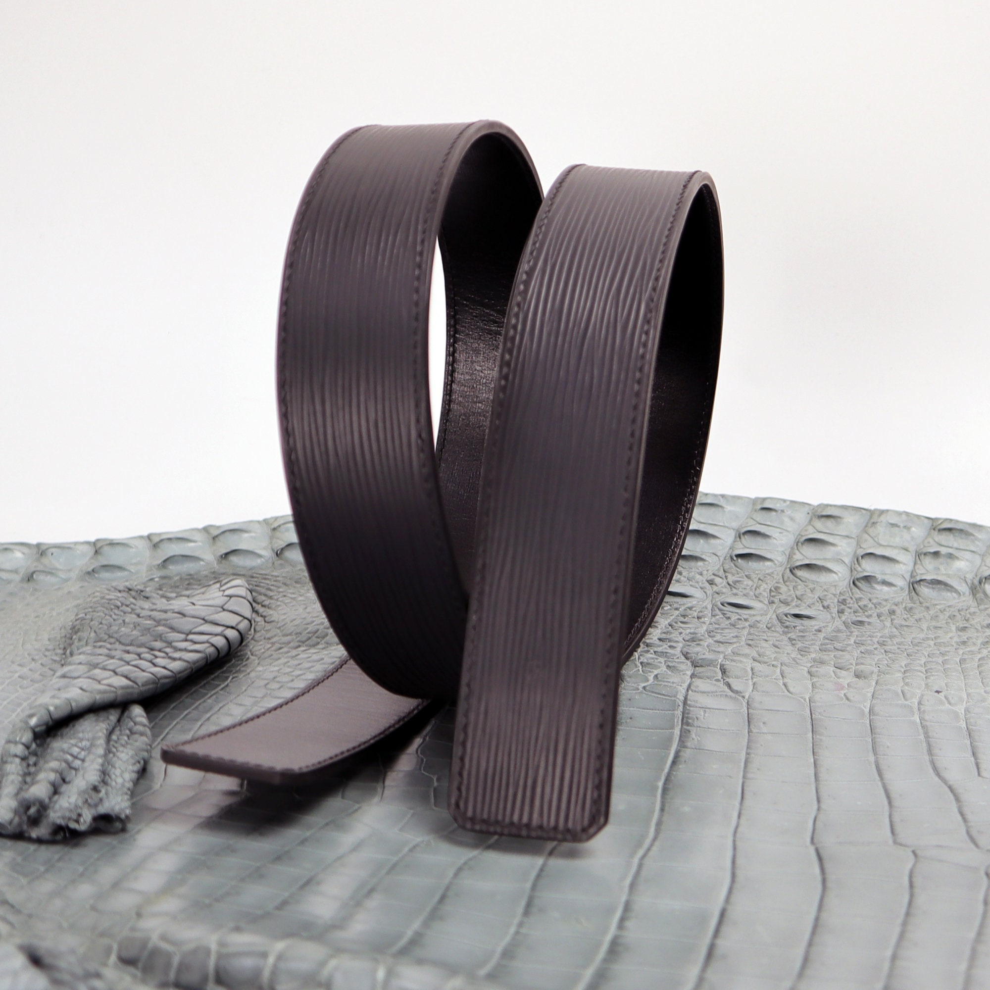 Erdi Ünver Ledergürtel Wendegürtel Bordo 32mm Ohne H Schnalle & H