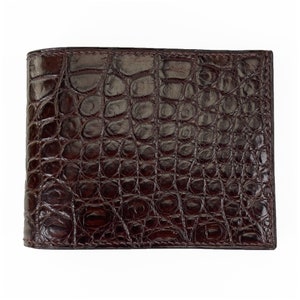 Alligator Wallet für Herren - Handgefertigte Bifold Echtleder Geldbörse, Exotisches Luxusgeschenk, Stilvolles, kompaktes Design für den täglichen Gebrauch