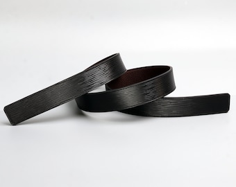 Reversible Epi Leather Belt Strap, Double Square-End, Custom Width, Unisex Replacement