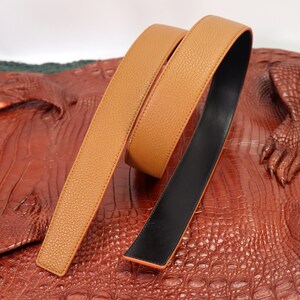 Correa de cinturón de piel de becerro, cinturón de repuesto para hombre/mujer. imagen 5