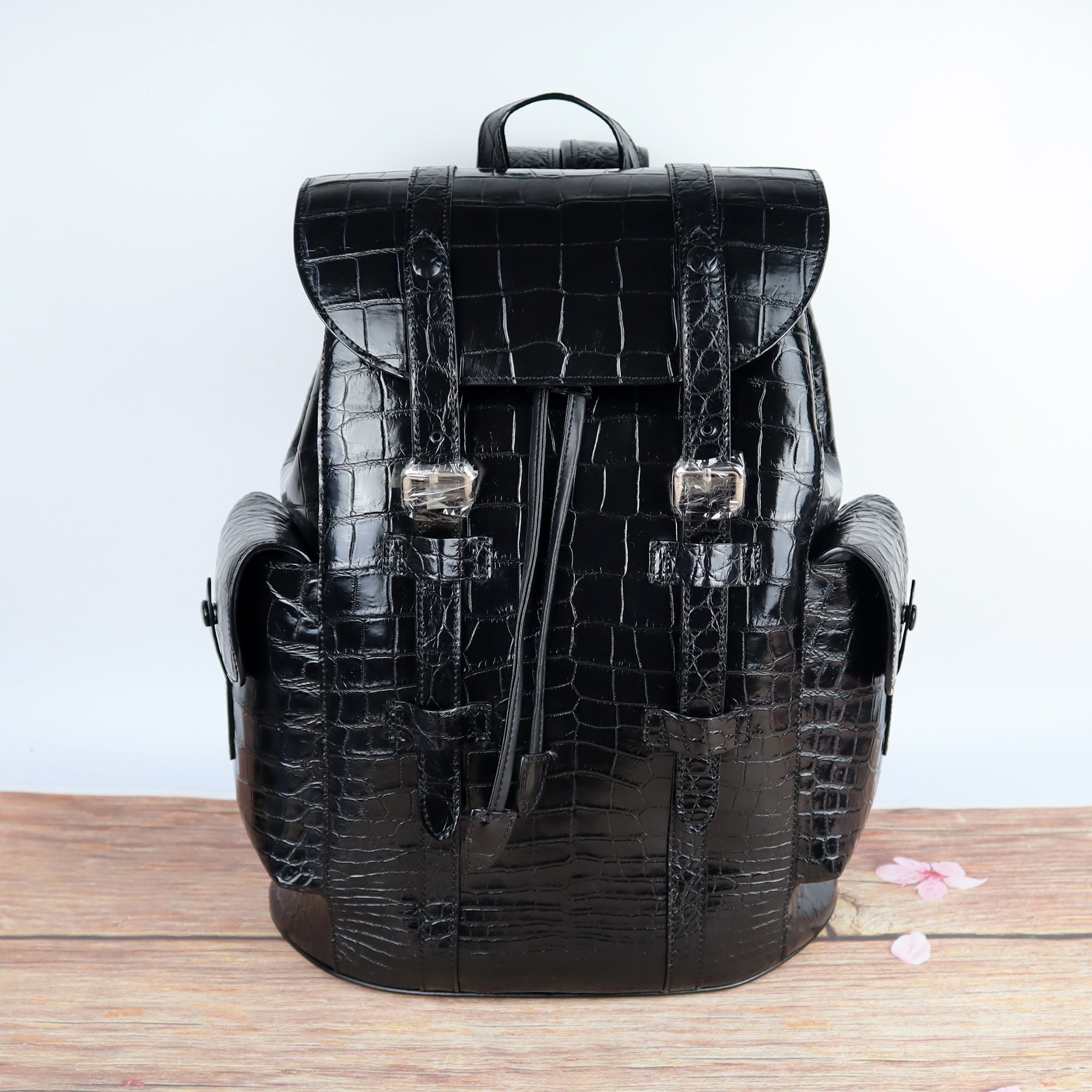 Alligator leather backpack cheap