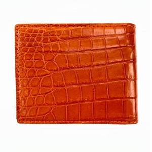 Mens Bifold Genuine Leather Wallet For Men | Double Side Alligator Wallet/ Anniversary Gift For Him/Mens Wallet