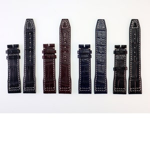 Genuine Leather Watch Strap for lWC, Replacement Watch Strap Pin Buckle Strap, Quick Release