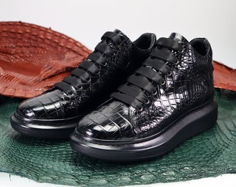 INPERIAL LEATHER &SPORTSWEAR G-1 サイズ36 Belly Genuine Leather Men's Shoes | Black Alligator Men