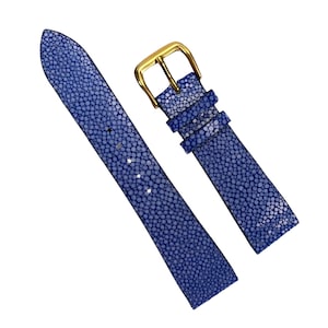 Genuine Leather Watch Band Strap Stingray Replacement Watch Strap Band Handmade 24, 22, 21, 20, 19, 18, 16, 14mm