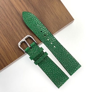Genuine Leather Watch Band Strap Stingray Replacement Watch Strap Band Handmade 24, 22, 21, 20, 19, 18, 16, 14mm