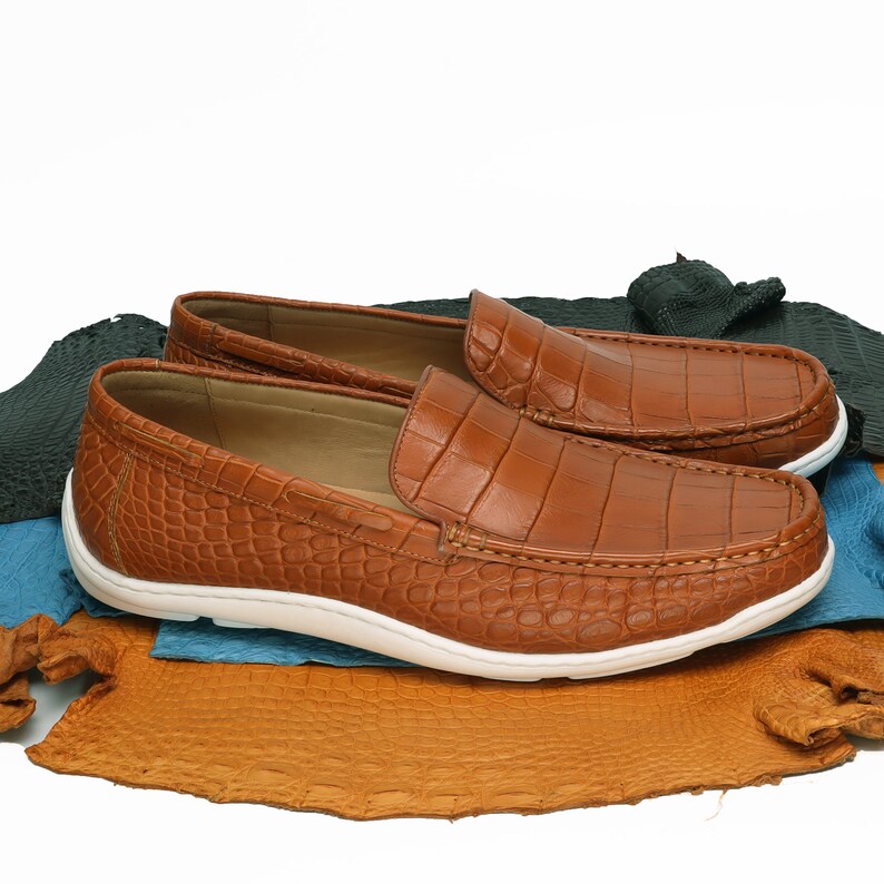 Handmade Genuine Leather Men Slipon Sneakers, Mens Casual Shoes Green