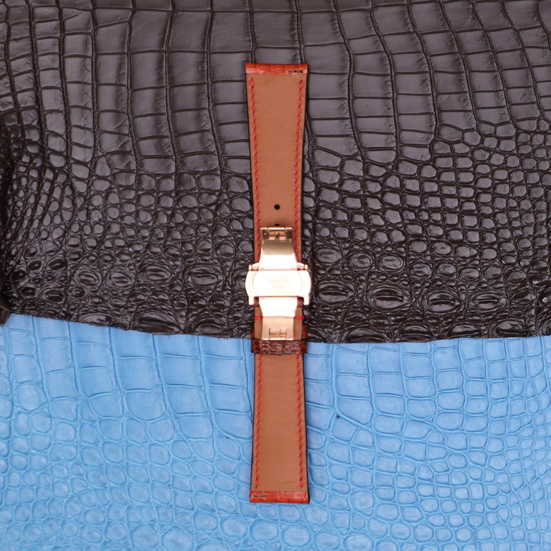 Bracelet De Montre En Cuir Brun Lugend Par Cobra - Fabrication Française, Neuf Sans étiquette