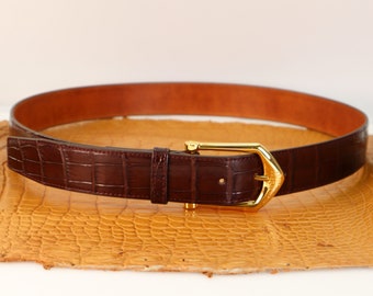 Personalized Belly Leather Belts Alligator Replacement Belt Strap With Standard Buckle Strip Strap Wide 3.5cm