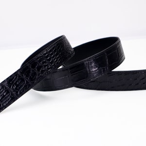 Reversible  Leather Belts Alligator Replacement Belt Strap Without Buckle 32mm, 35mm, 38mm, 40mm Wide Mens Custom Belts