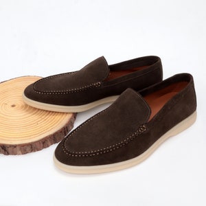 Handmade Suede Leather Loafers for Men - Slip-On Dress Shoes in Multiple Colors, Perfect for Casual & Party Wear