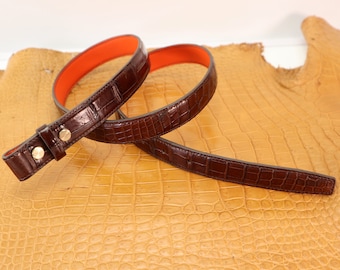 Personalized  Leather Belts Alligator Replacement Belt Strap Without Standard Buckle Strip Strap Wide 2 to 4cm belt for men, belt women