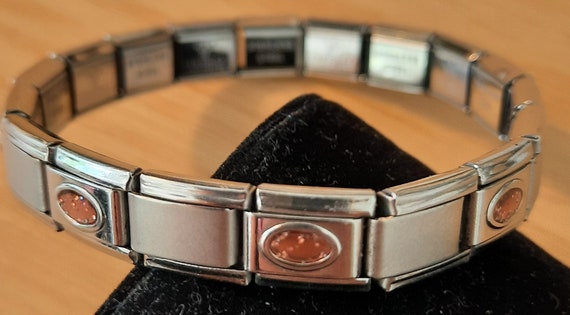 Italienisches Armband 18 Charms mit Steinchen Ita… - image 4