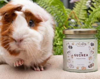 Die Meerschweinchen Duftkerze aus Sojawachs Vegan Hand gegossene Kerze