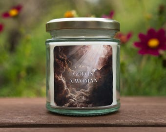 Ariana Grande God Is A Woman Scented Soy Wax Vegan Hand Poured Jar Candle