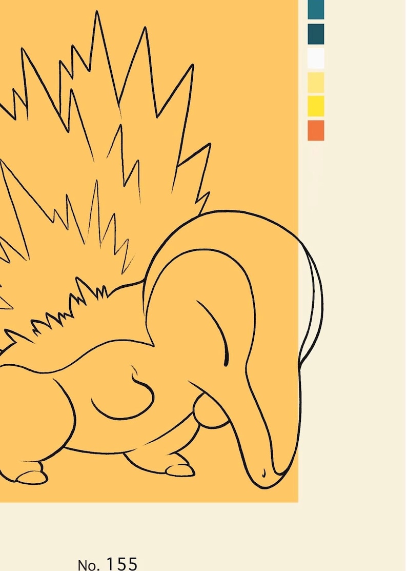 Pointed Pokemon Pokemon Starter Johto Cyndaquil Totodile Chikorita Pokedex Modern ...