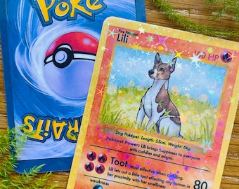 Personalisierte Pokemon Haustier Portrait Karte