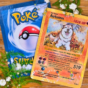 Carte holographique personnalisée pour portrait PokePet
