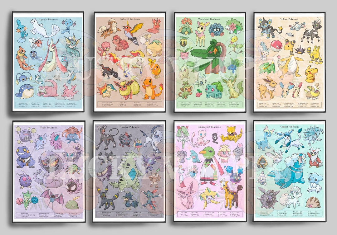 ポケモン 水タイプ 手描き イラスト A4大サイズ ポケモン 水タイプ 手描き イラスト A4大サイズ 水タイプポケモンの